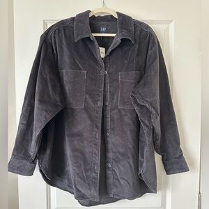 Gap Gray Oversized Corduroy Shirt Women's
Size XL NWT